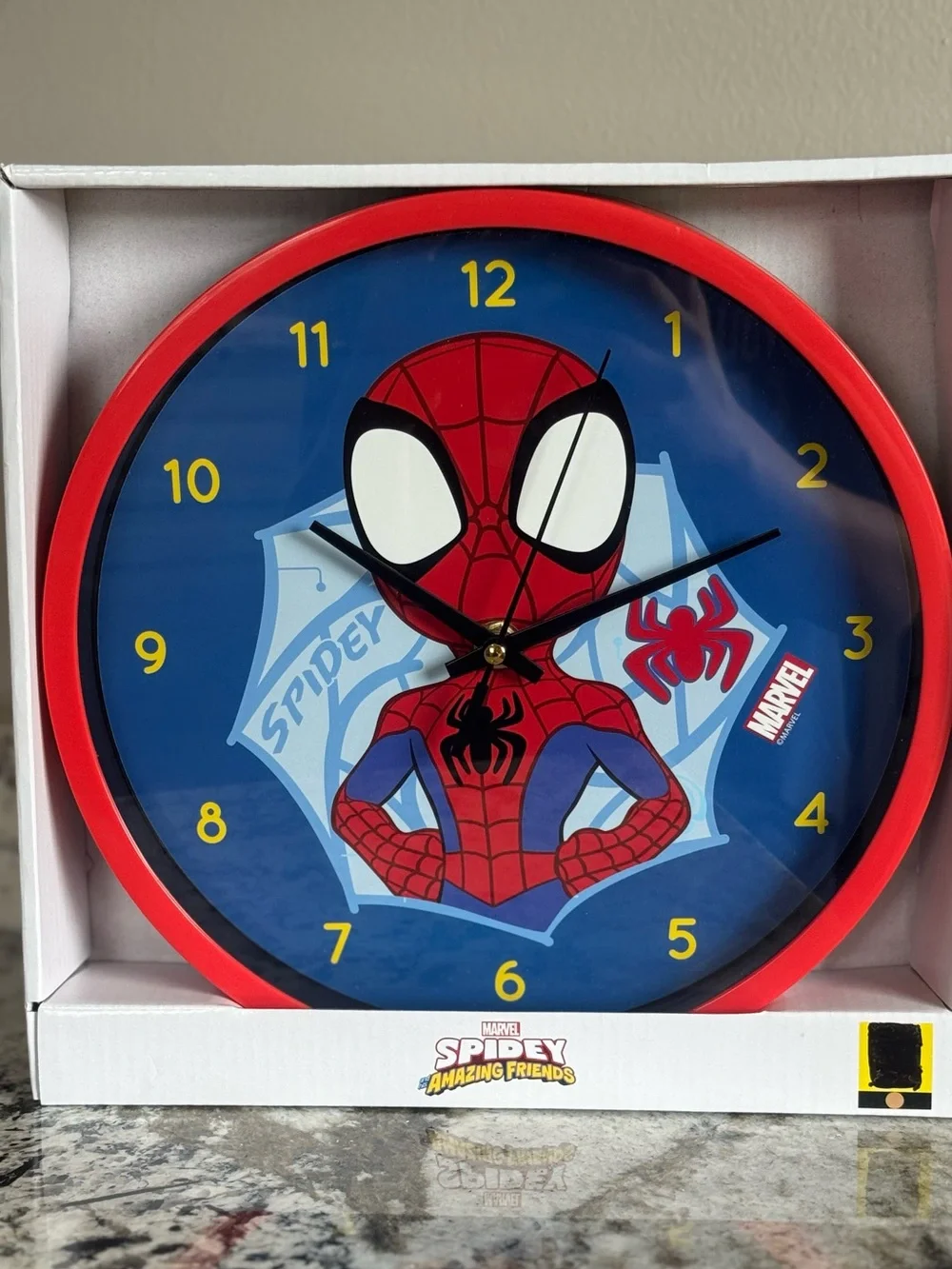 Marvel Spidey & Friends Decorative Wall Clock - Red, Blue, Yellow